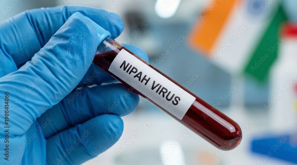 Fototapeta premium Nipah virus research breakthrough laboratory setting scientific study high-tech environment close-up view advanced concepts
