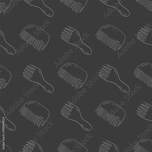 frame of barbershop equipment in doodle style