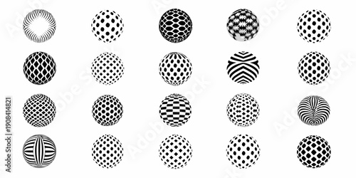 Optical illusions featuring egg shaped patterns with varying dot arrangements