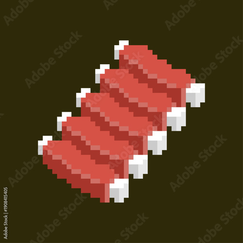 raw pork or beef ribs. Fresh meat for butcher shop, barbecue restaurant menu and cooking blog. Concept of protein and healthy nutrition.