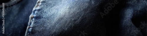 Textured Denim Fabric Close-Up Blue Jeans Material