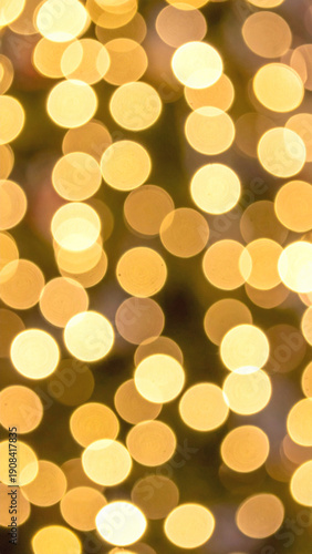 Golden Bokeh Holiday Lights Creating Warm Festive Background