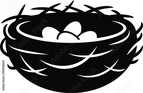 A black and white illustration of a grotesque face