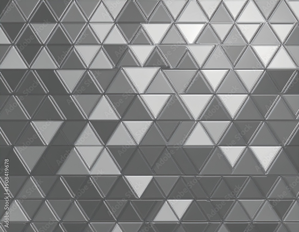 Fototapeta premium metal triangle geometric background grey silver triangular mosaic texture