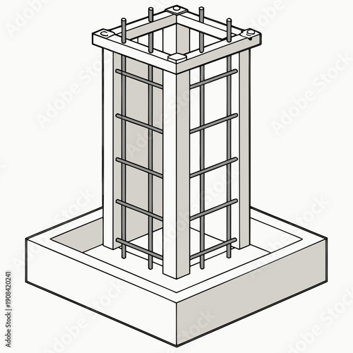 Concrete Shear Wall Engineering Structure Illustration