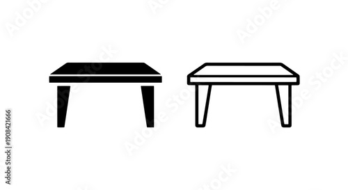 Minimalist Table or Desk Icon for Office, Home, and Furniture Concepts Vector
