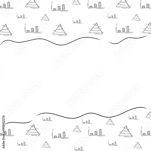 frame of doodle business plan, startup growth idea element background