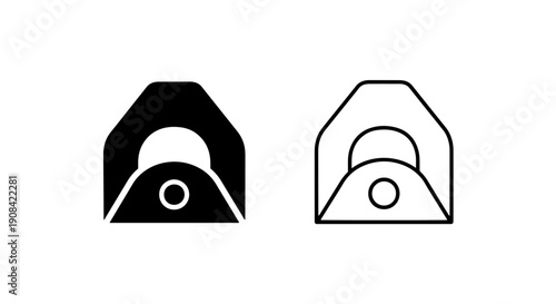 Stylish Handbag Icon with Circle Detail for Fashion, Shopping, and Accessories