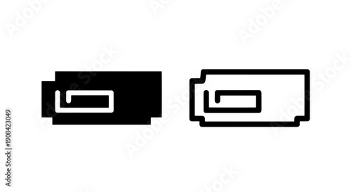 Rechargeable Battery Level Icon for Mobile Devices Indicating Power and Energy Status