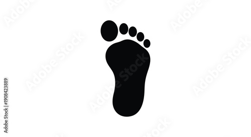 A stark black footprint against a bright white background creates a simple yet evocative image silhouette high quality