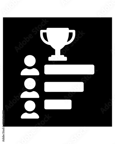 "Leaderboard Ranking Icon – Competition, Performance, Trophy"