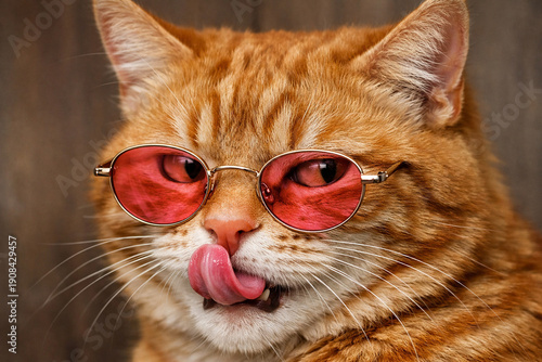 cat wearing glasses