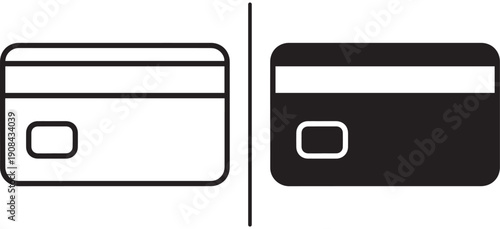 A simple illustration of two credit cards side by side