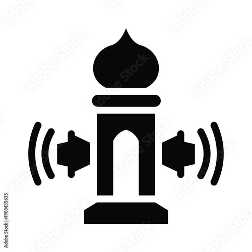 adhan solid icon illustration vector graphic.eps