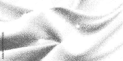 An abstract black and white grunge texture captures a frozen nature pattern of cold ice and liquid bubbles on a weathered winter surface for an artistic backdrop