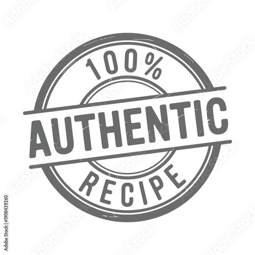 A circular stamp declares a recipe is 100 authentic and genuine