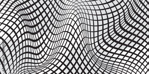 Abstract twisted background. Lines of variable thickness. Halftone effect line pattern.  Grunge modern pop art texture for poster, banner, business cards, cover, postcard, design, labels, stickers