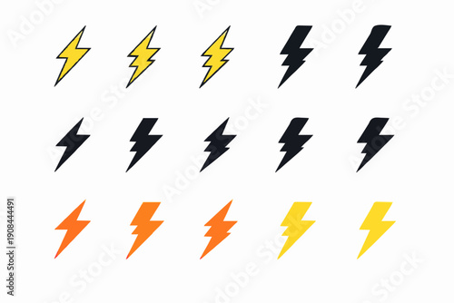 Simple Lightning Bolt Icons