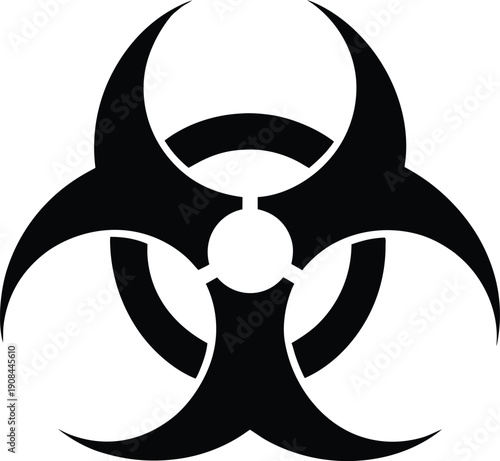 Simple Black Biohazard Symbol