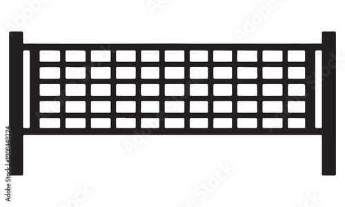 Sports Stadium and Volleyball Net Vector Set – Arena, Court, and Game Field Outline Illustrations