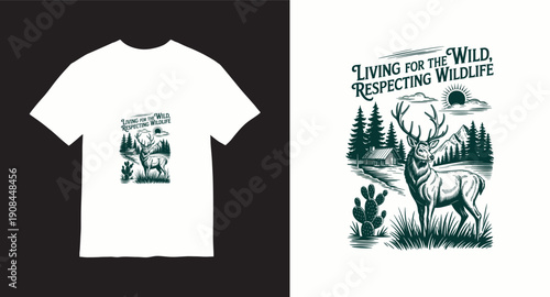 Living for the wild respecting wildlife deer cabin trees nature