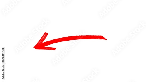 Hand drawn thin arrow graphic animation. Alpha channel.