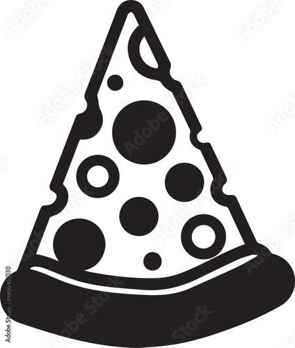 Delicious pizza slice with melted cheese and toppings