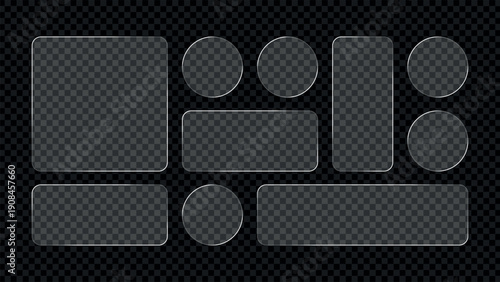 Futuristic UI Kit Glassmorphism Design with Liquid Glass Effect Background. Liquid Glass user interface Elements.