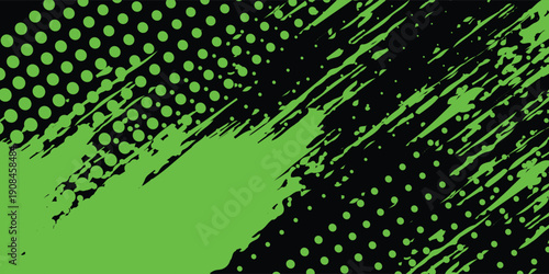 Intense Cyberpunk Aesthetic Background with Gritty Halftone Overlay