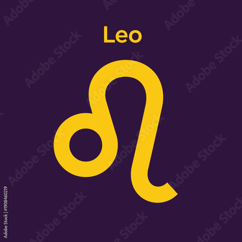 Leo Zodiac Sign Symbol Astrology Icon.