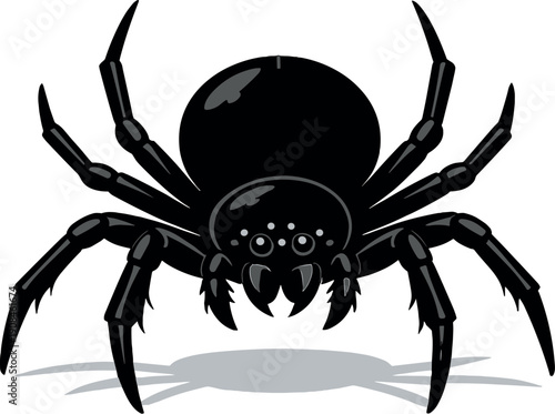 A massive black spider suddenly lands on a white surface, beautifully encapsulating the wonder of nature's fascinating creatures in a striking close-up