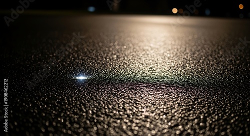 Wallpaper Mural Close-up of Wet Asphalt Reflecting Light at Night. Torontodigital.ca