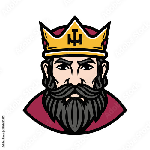 King Portrait I I Logo Emblem Mascot Character
