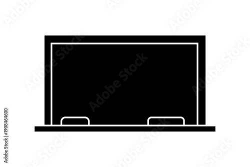 A minimalist representation of a classroom blackboard.