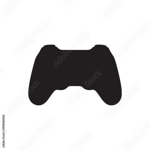 Black Console controller silhouette vector illustration