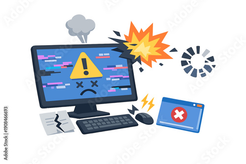 The software crashed unexpectedly due to a glitch in the system