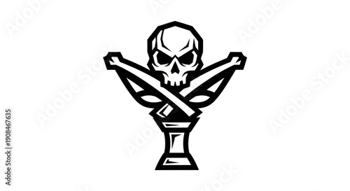 Skull and crossbones vector illustration