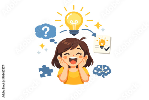 Finding joy in the sudden understanding of a solution or idea