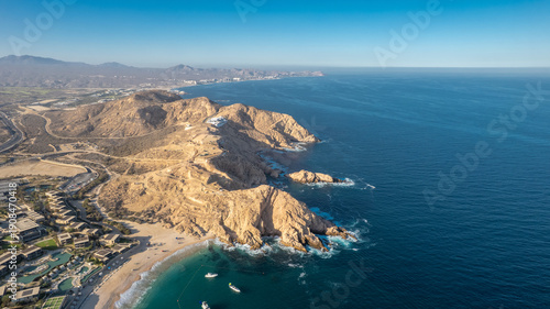 Canvastavla Aerial View of Santa María Beach in Los Cabos Tourist Corridor, Baja California