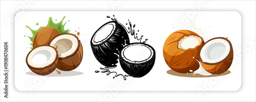 Coconuts with Fresh Corn on the Cob and Papaya Fruit a Sweet Dates