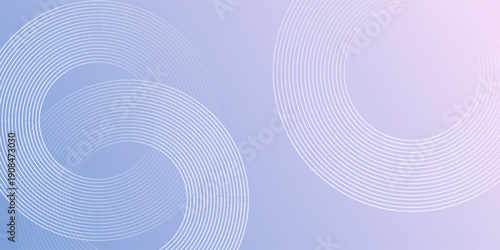 Abstract circle lines on light blue background. Geometric stripe line art design for poster, brochure, cover, website, header, web banner, presentation.