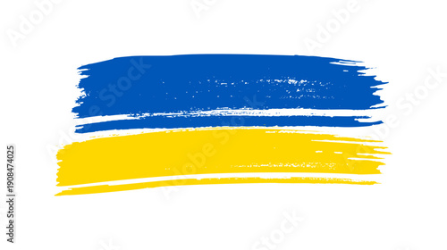 Ukrainian national flag in grunge style