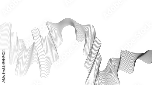 Abstract backdrop with grey wave gradient lines
