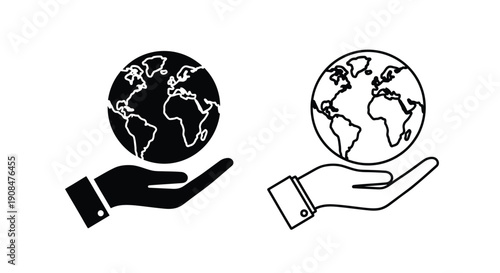 Hands cradling earth globes a symbol of care and global responsibility