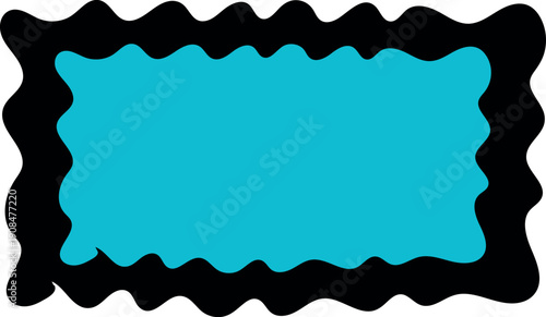Fun and Energetic Corrugated Wavy Frame Border Compilation with Cartoon Zigzag Details, Vintage Kid Color Background Designs, and Playful Text Box Shape Graphics