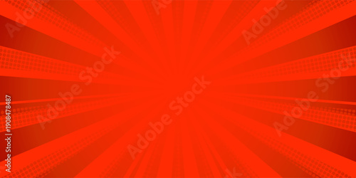 Dynamic anime explosion background with radial comic speed lines and halftone dots - bright burst effect radiating from center for manga panels, action scenes, superhero graphics or retro pop art.