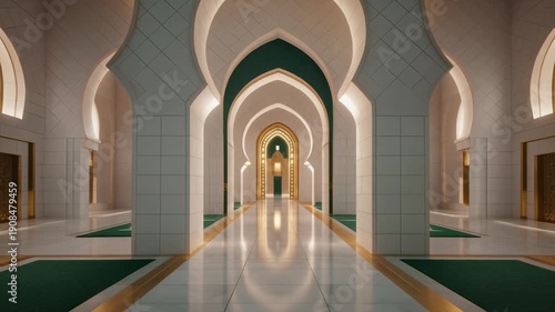 Serene Islamic Mosque Interior for Ramadan