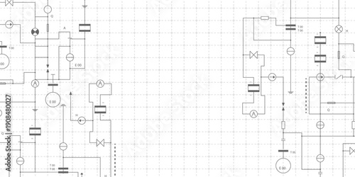 Electrical diagram. Technical drawing. Engineering industry.
