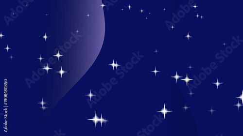 Night Sky with Stars and Celestial Body.