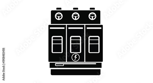 A black and white illustration of a modern electric range stove